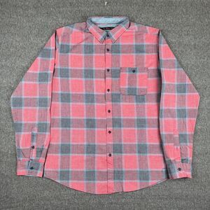 Stoic Jasper Plaid Flannel Shirt Men's Large Red Button Hunting Lumberjack NWT